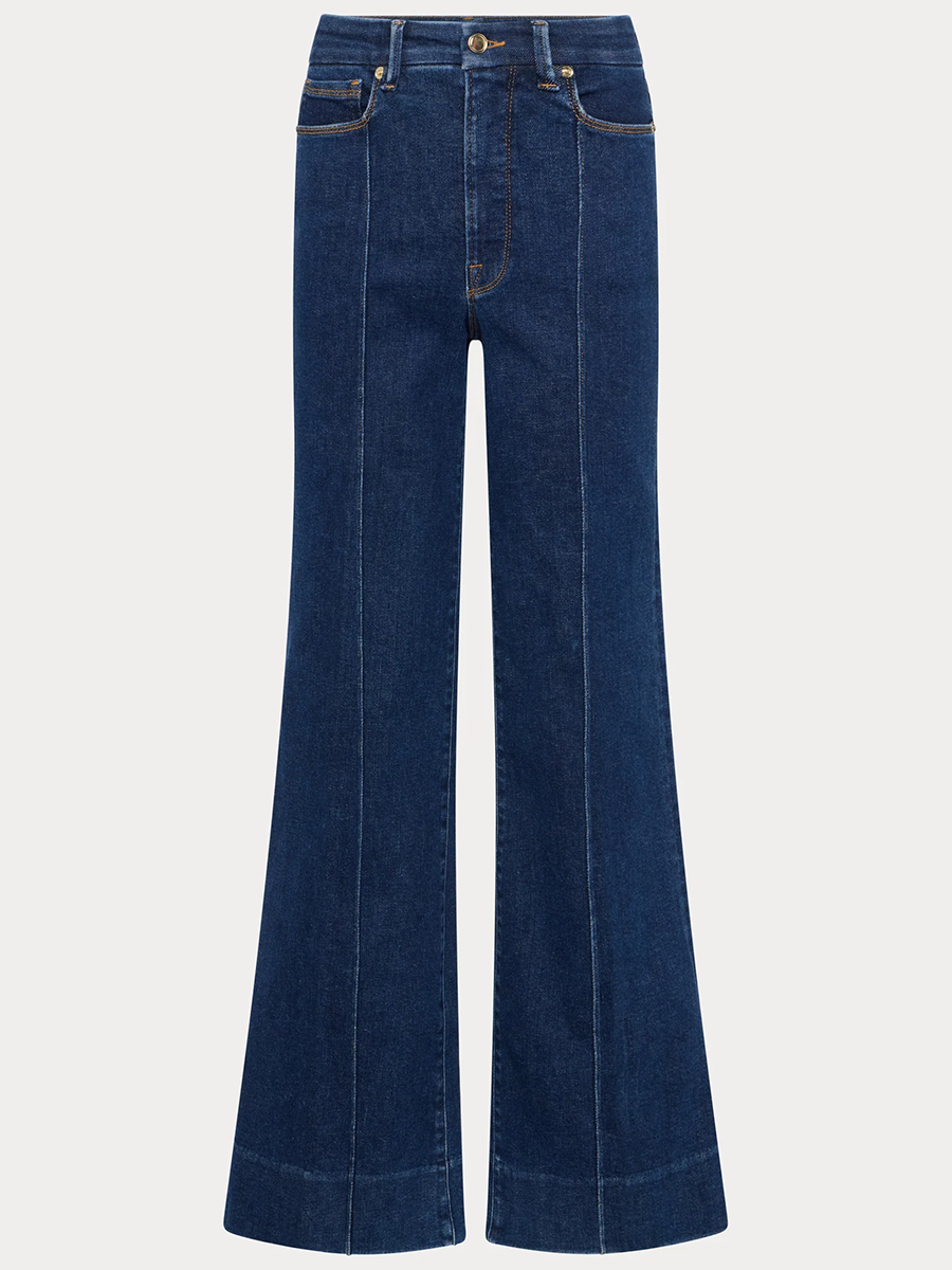 Good Waist Palazzo Jeans in Indigo1169