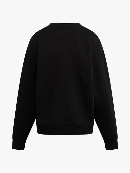 The Collegiate Sweatshirt in Black/Pale Pink