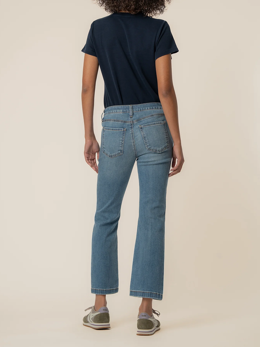 Kelsey High Rise Ankle Flare Front Seam Patch Pocket