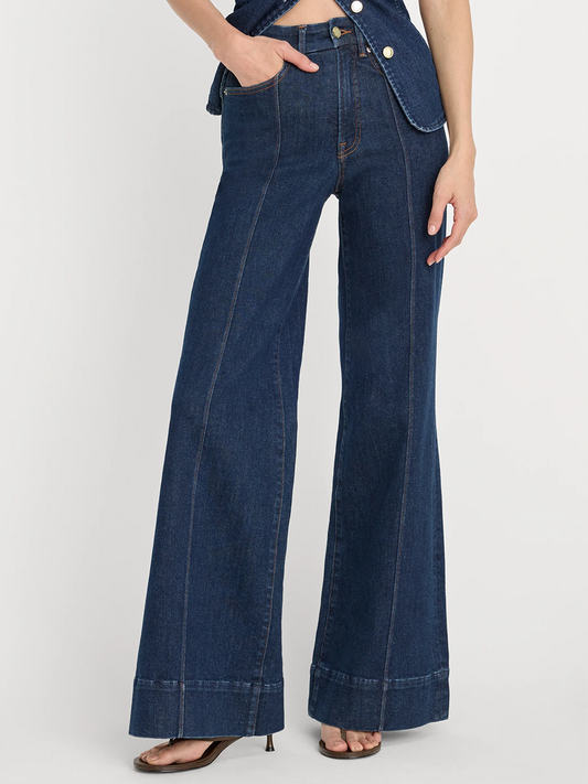 Good Waist Palazzo Jeans in Indigo1169