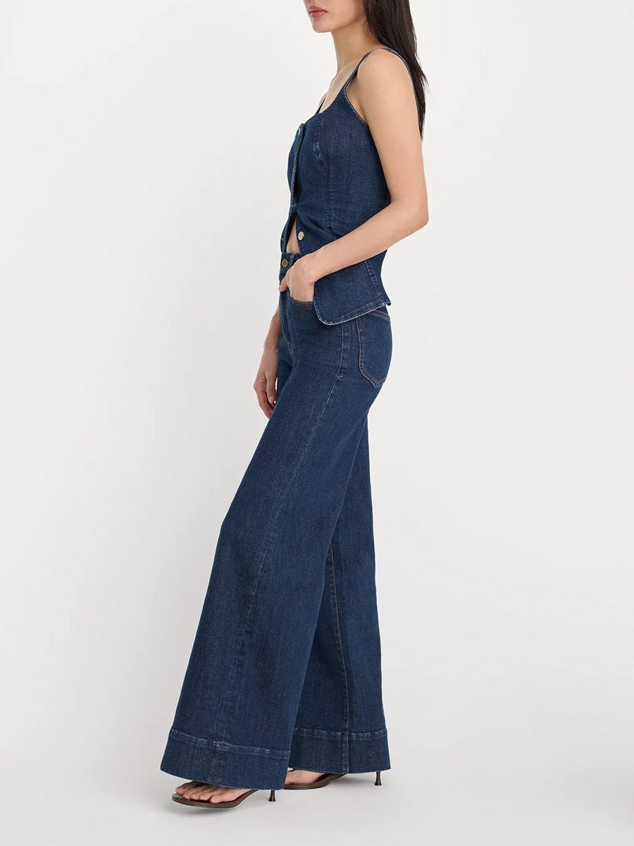 Good Waist Palazzo Jeans in Indigo1169