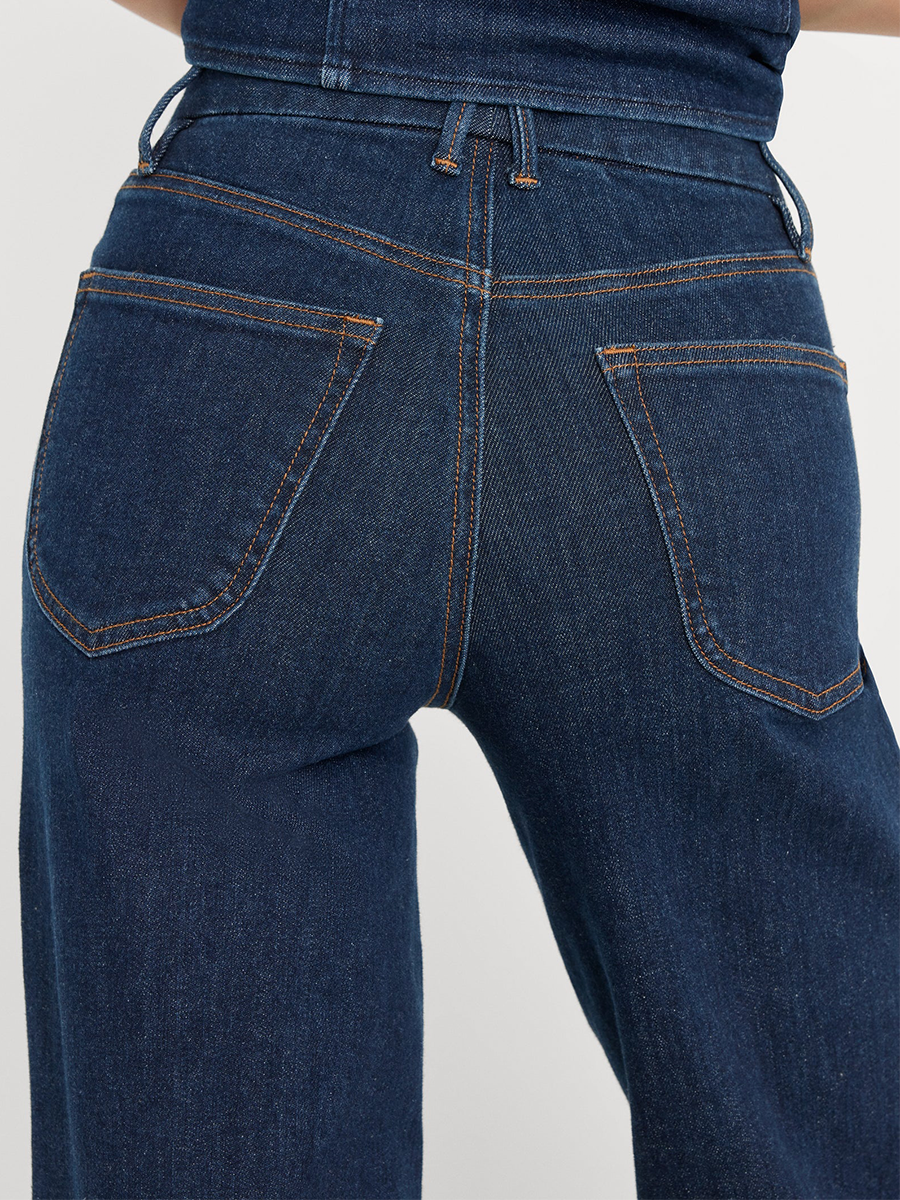 Good Waist Palazzo Jeans in Indigo1169